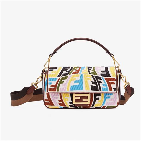 fendi multicolor canvas belt bag